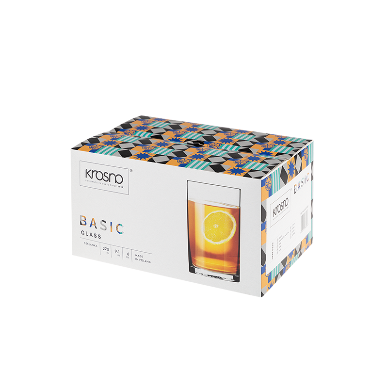 Set of BASIC PROSTA glasses 270ml 6 pieces