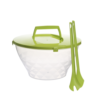 KALA salad bowl 5l with lid and cutlery 22611 green