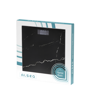 Bathroom scale MARBLE BLACK 28x28cm 18504