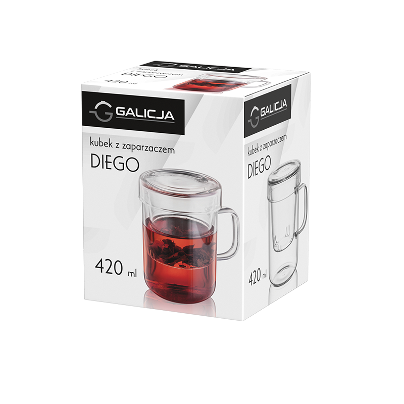 DIEGO mug with infuser 420ml 22136