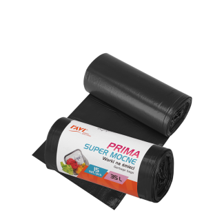 Prima garbage bags 35l LDPE black, 15 pcs. 00765