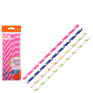NJB DOTS Paper Straws 12 pcs 20344