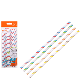 NJB Twisted Paper Straws 12 pcs 20343
