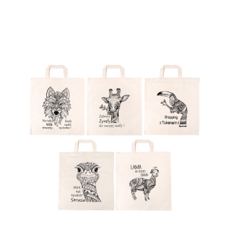 Cotton bag 38x42 with long handle PRZYJEMNIAKI 21759