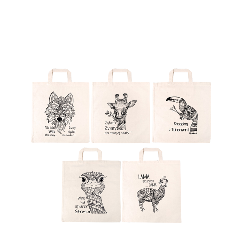 Cotton bag 38x42 with long handle PRZYJEMNIAKI 21759