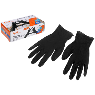 BLACK nitrile gloves 100 pcs. S 10919