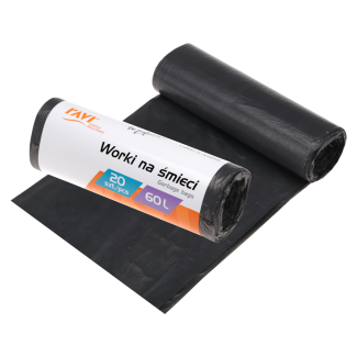 Garbage bags 60l 60x80cm 20pcs HDPE 00712