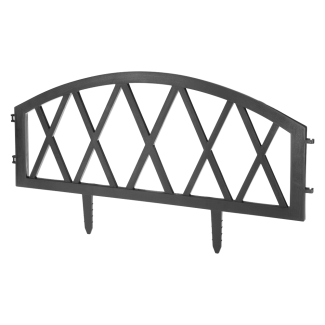Set of 4 garden fences 33866 gray