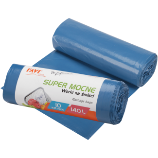 Garbage bags 140l 90x110cm/10pcs LDPE 00711