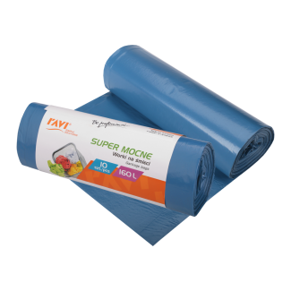 Garbage bags 160l 100x130cm/10 pcs LDPE 00747