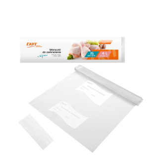 Freezer bags with clips 4L 27x45cm, 15 pcs. 00210