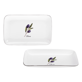 PROVENCE platter 25cm made of New Bone porcelain 81483 pattern Olives