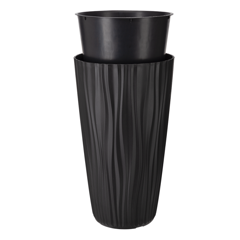 Tall flowerpot SAHARA 28x50cm 07720 anthracite