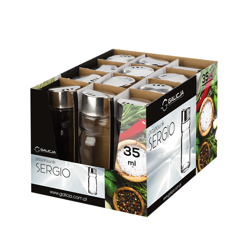 SERGIO spice jar 35ml 1592 (display 12 pieces)