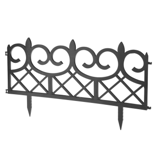 Set of 4 garden fences 33880 gray