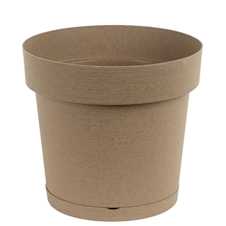 MELROSE GLAMOUR flowerpot with saucer 18cm 25274 wood