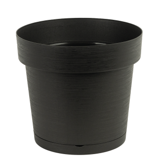MELROSE GLAMOUR flowerpot with saucer 35cm 25397 anthracite
