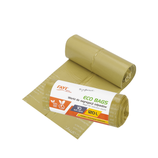 Eco Bags 120L, 10 pcs. yellow (plastic) 00784