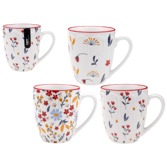 EXOTIC FLOWER 400ml porcelain mug New Bone 81496