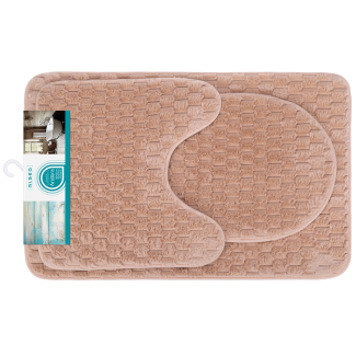 ANDORA bathroom mat set 50x80/45x45/45x36cm 3 pieces 22235 beige