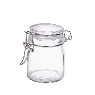 EDO jar with metal clip 180ml 35594 (display 12 pieces)