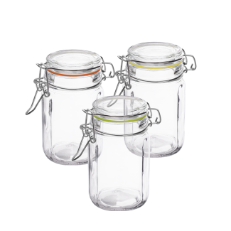 EDO jar with metal clip 260ml 35570 (display 12 pieces)