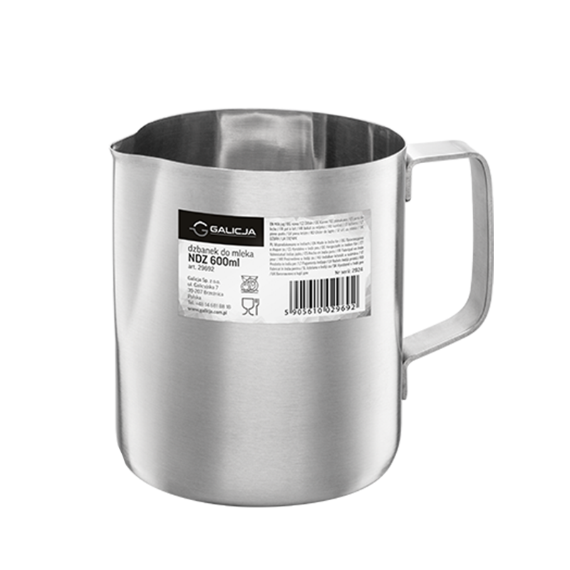 Stainless steel milk jug 600ml 29692