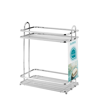 Rectangular 2-level bathroom shelf BLANCA 8187