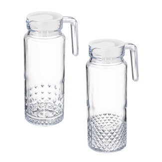 Jug with lid JACOB 1l 33194 (tray 12 pieces) mix