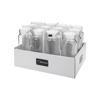 Jug with lid JACOB 1l 33194 (tray 12 pieces) mix