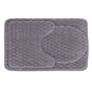 ANDORA bathroom mat set 50x80/45x45/45x36cm 3 pieces 22235 light gray