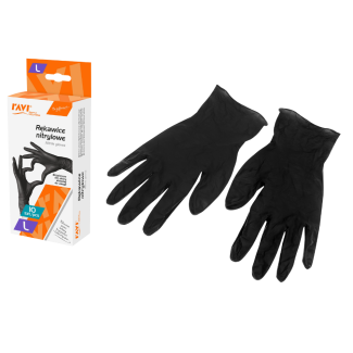 BLACK nitrile gloves 10 pcs L 00967