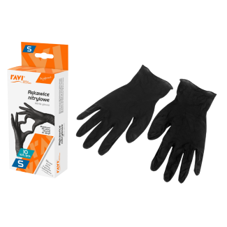 Nitrile gloves BLACK 10 pcs. S 00965