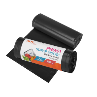 WG Prima Garbage Bags 60l LDPE Black, 10 pcs. 10716