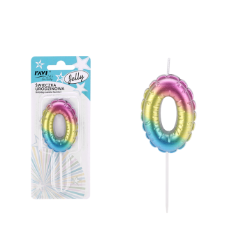 JELLY Birthday Candle Number 0 72024