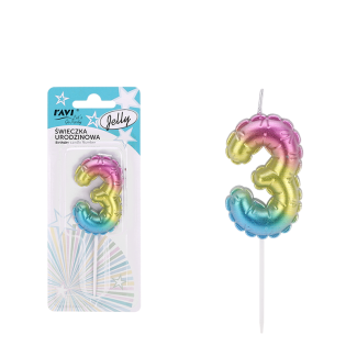JELLY Birthday Candle Number 3 72027
