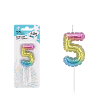 JELLY Birthday Candle Number 5 72029