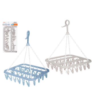 Hanger with clips 28 pcs 01068