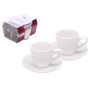 ESPRESSO cup set, 4 pieces, 90ml, porcelain, 91443