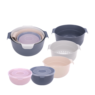 Set of 7 bowls, mixed colors, 91351