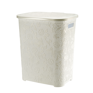 LAUNDRY BASKET 55L FANCY 7645 CREAM