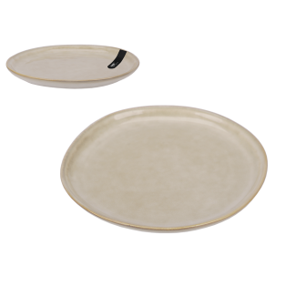 CAMINO 20.5cm stoneware dessert plate, Reactive Glaze 91420 pattern Beige