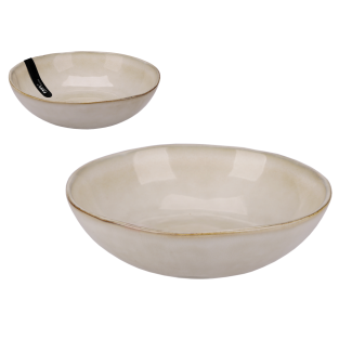 CAMINO 760ml Stoneware Bowl, Reactive Glaze 91421 Pattern Beige