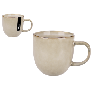 CAMINO 370ml Stoneware Mug, Reactive Glaze 91422 Pattern Beige