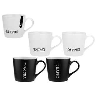 BLACK OR WHITE 400ml porcelain mug New Bone 81497