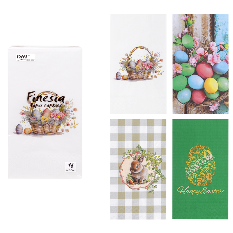 FINESIA napkins 40x33cm 16pcs Easter collection 30325 pattern 3