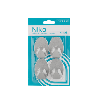 Set of NIKO self-adhesive oval hangers, 4 pieces, 6468