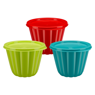 Set of jelly and dessert molds 200ml 3 pieces 7465